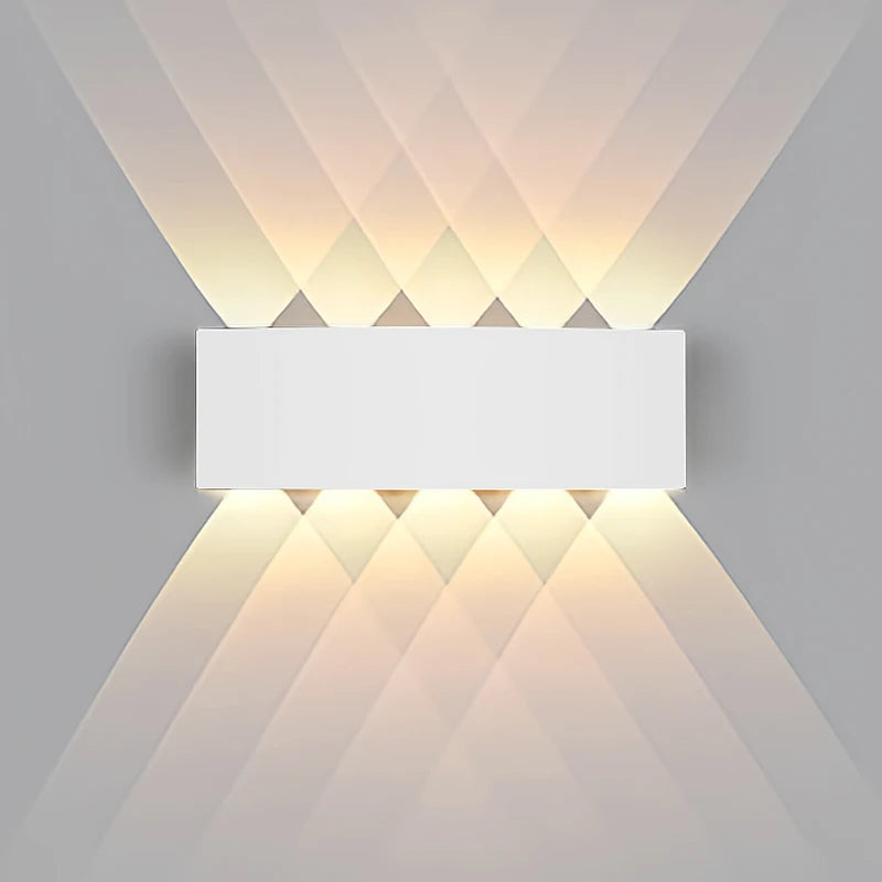 Modern LED Wall Light Up and Down - Indoor & Outdoor Sconce - Minimalist Curved Design - Warm/White Light - IP65 Waterproof Aluminum - Luxury Home Decor Lamp