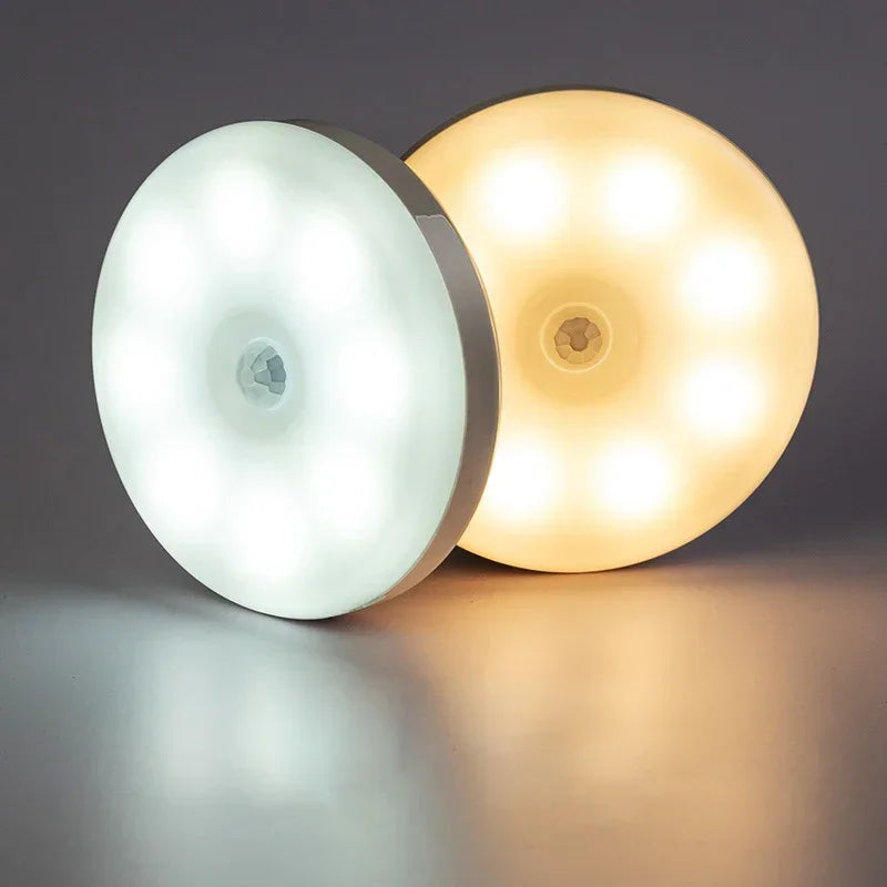 LED Motion Sensor Light Wireless Night Light under Cabinet Light Closet Lamp Smart Wall-Mounted Body Induction Lamp Home Decor