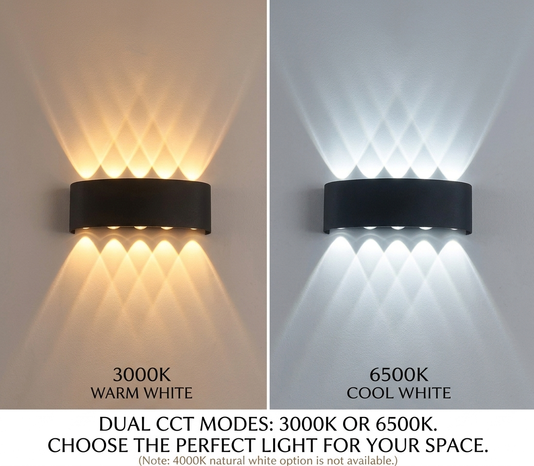 Modern LED Wall Light Up and Down - Indoor & Outdoor Sconce - Minimalist Curved Design - Warm/White Light - IP65 Waterproof Aluminum - Luxury Home Decor Lamp