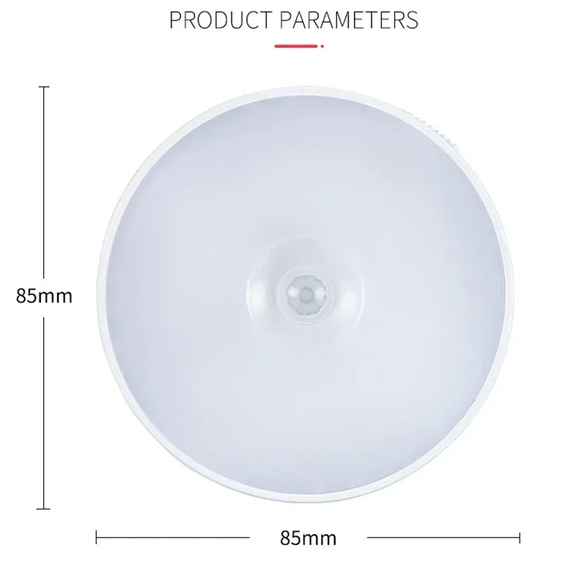LED Motion Sensor Light Wireless Night Light under Cabinet Light Closet Lamp Smart Wall-Mounted Body Induction Lamp Home Decor